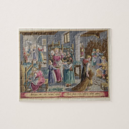 Die Eier brüten ordnungsgemäß in Würmer, sie sind Puzzle (Horizontal)