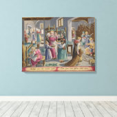 Die Eier schlucken in Würmer, sie werden durch Leinwanddruck (Insitu (Holzboden))