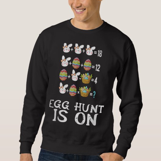 Die Eierjagd der Kinder ist auf Sweatshirt (Vorderseite)