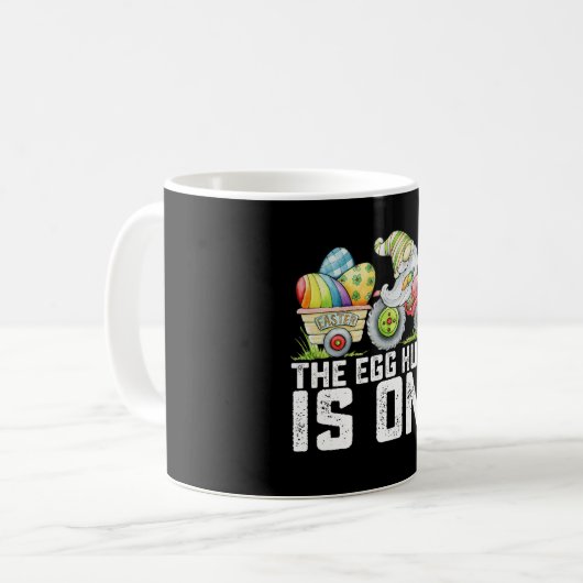 Die Eierjagd ist an sonnigen Ostern. Kaffeetasse (Vorderseite Links)