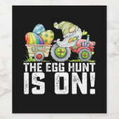 Die Eierjagd ist an sonnigen Ostern. Weinetikett (Einzelnes Label)