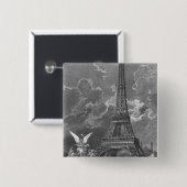 Die Eiffel-Turm-universelle Ausstellung Button (Vorne & Hinten)