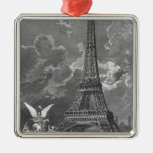 Die Eiffel-Turm-universelle Ausstellung Silbernes Ornament