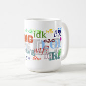 Die eifrigen das Akronym-Tasse des Geschnatters Kaffeetasse (VorderseiteRechts)