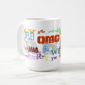 Die eifrigen das Akronym-Tasse des Geschnatters Kaffeetasse (Vorderseite Links)