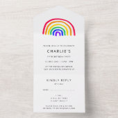 Die eigene Kunst Ihres Kindes | Kinder DIY Geburts All In One Einladung (Innen Boden)