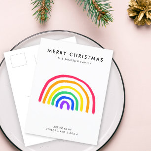 Die eigene Kunst Ihres Kindes Weihnachtskinder Z Feiertagspostkarte