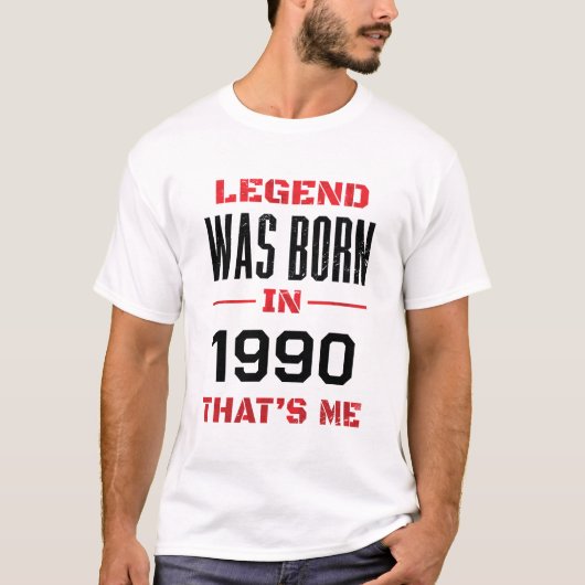 Die eigene Legende war im Jahr Weiß Geboren T-Shirt (Vorderseite)