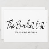 "Die Eimerliste" Stilvolles Briefing-Zeichen Einladung (Vorne/Hinten)