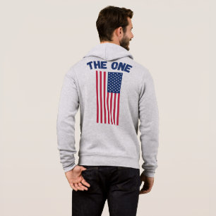 Die eine amerikanische Flagge Original Patriotisch Hoodie