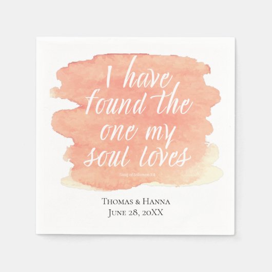 Die eine Hochzeit meiner Soul Lieben Bible Verse Serviette (Vorderseite)