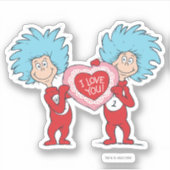 Die eine Sache zwei ich Liebe Sie Aufkleber (Vorderseite)