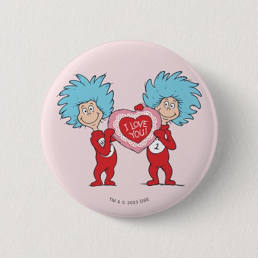 Die eine Sache zwei ich Liebe Sie Button (Vorderseite)