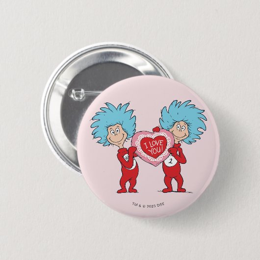 Die eine Sache zwei ich Liebe Sie Button (Vorne & Hinten)