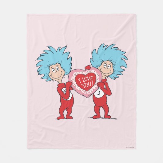 Die eine Sache zwei ich Liebe Sie Fleecedecke (Vorderseite)