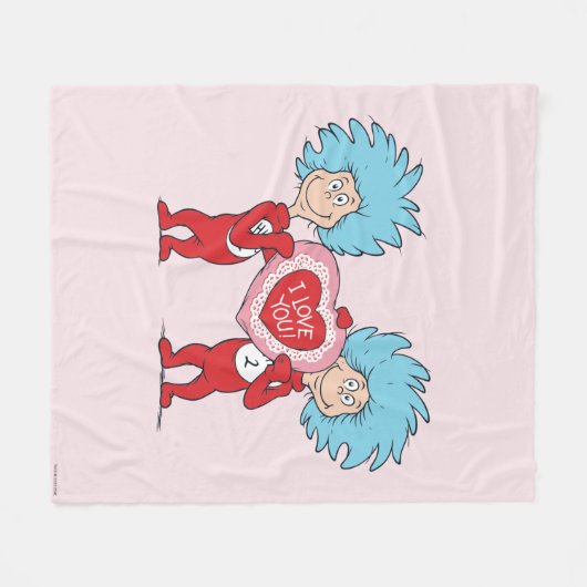 Die eine Sache zwei ich Liebe Sie Fleecedecke (Vorderseite (Horizontal))
