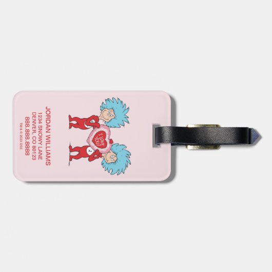 Die eine Sache zwei ich Liebe Sie Gepäckanhänger (Rückseite horizontal)