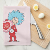 Die eine Sache zwei ich Liebe Sie Geschirrtuch (Viertel Falte)