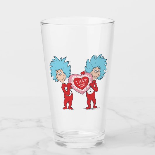 Die eine Sache zwei ich Liebe Sie Glas (Vorderseite)