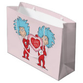 Die eine Sache zwei ich Liebe Sie Große Geschenktüte (Rückseite Schrägansicht)