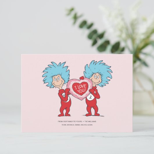 Die eine Sache zwei ich Liebe Sie Karte (Stehend Vorderseite)