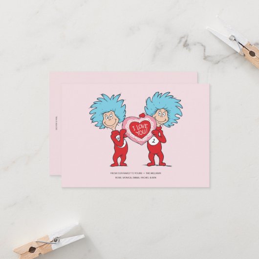 Die eine Sache zwei ich Liebe Sie Karte (Vorderseite/Rückseite Beispiel)