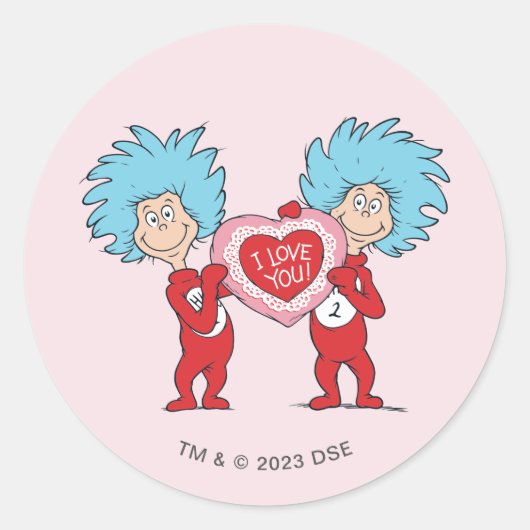 Die eine Sache zwei ich Liebe Sie Runder Aufkleber (Vorderseite)