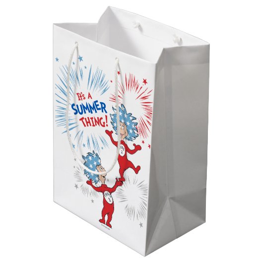 Die eine Sache zwei ist die Sommerpause Mittlere Geschenktüte (Rückseite Schrägansicht)