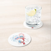 Die eine Sache zwei ist die Sommerpause Runder Pappuntersetzer (Vor Ort)