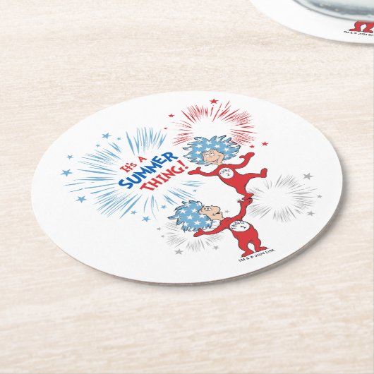 Die eine Sache zwei ist die Sommerpause Runder Pappuntersetzer (Angewinkelt)
