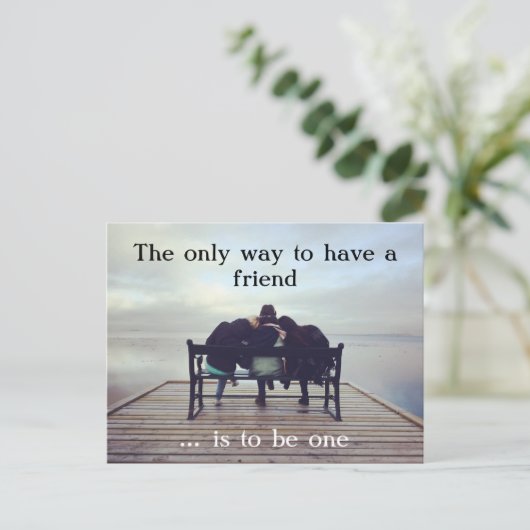 Die, einen Freund zu. Postkarte (Stehend Vorderseite)