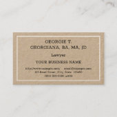 Die einfache Anwaltskarte Visitenkarte (Vorderseite)