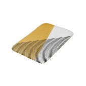 Die einfache geometrische Kunst Schwarz, Weiß und Badematte (Schrägansicht)