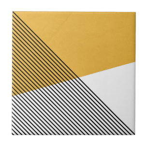 Die einfache geometrische Kunst Schwarz, Weiß und  Fliese