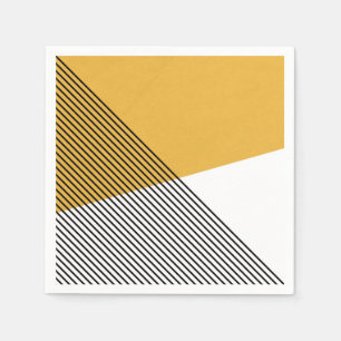 Die einfache geometrische Kunst Schwarz, Weiß und Serviette