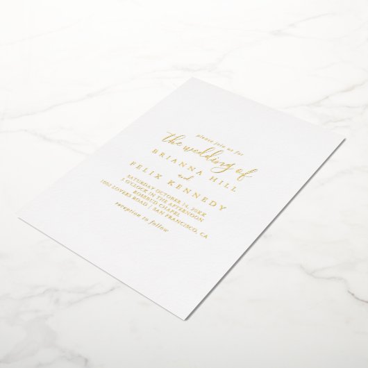 Die einfache Minimalistische Hochzeit der Aufmunte Folieneinladung (Gedreht)