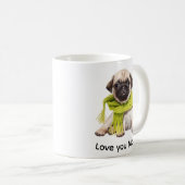 Die einfache, moderne, kundenspezifische Foto-Text Kaffeetasse (VorderseiteRechts)