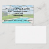 Die einfache Reparatur des Swimmingpools Visitenkarte (Vorne/Hinten)