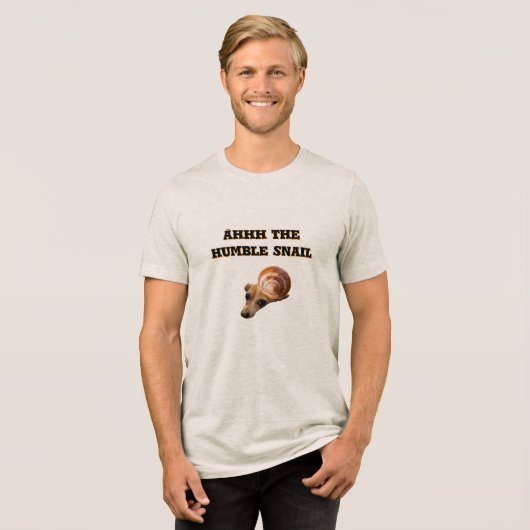 Die einfache Schnecke Tri-Blend Shirt (Vorderseite voll)
