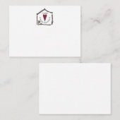 Die einfache Zuhause ist der Ort, an dem das Herz Mitteilungskarte (Vorne/Hinten)