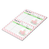 Die Einführung in unsere köstliche Wassermelone im Notizblock (angewinkelt)