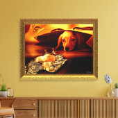 Die Einführung ummantelte Canvas Leinwanddruck (Insitu (Wohnzimmer))