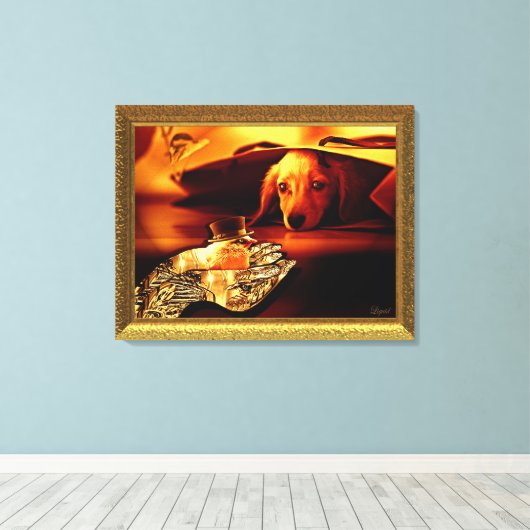 Die Einführung ummantelte Canvas Leinwanddruck (Insitu (Holzboden))