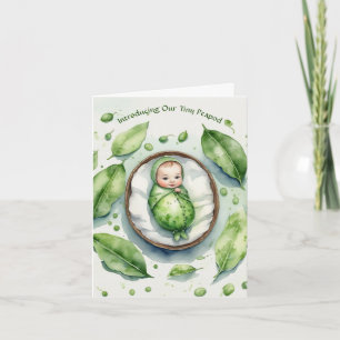 Die Einführung unseres kleinen Peapods! Geburtsank Karte
