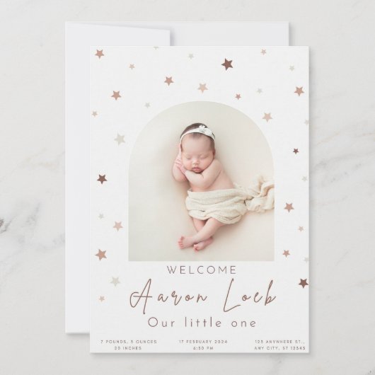 Die Einführung unseres kleinen Wunders: [Name des Ankündigung (Vorderseite)