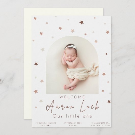 Die Einführung unseres kleinen Wunders: [Name des Ankündigung (Vorne/Hinten)