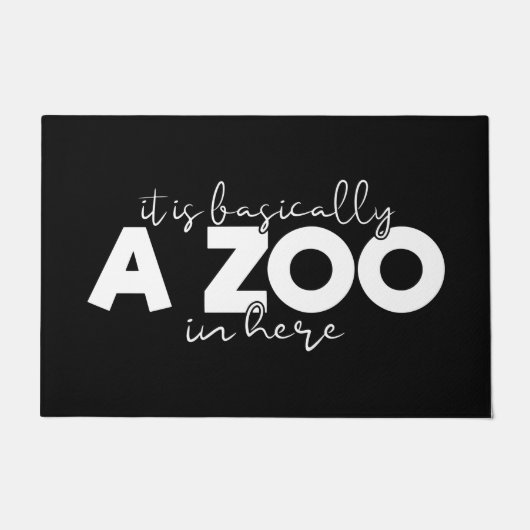 Die Eingangstüre ist im Grunde ein Zoo Schwarz-wei Fußmatte (Vorderseite)