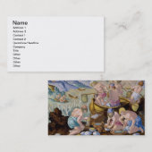 Die Eingeborenen, die für riesige Muscheln auf dem Visitenkarte (Vorne/Hinten)