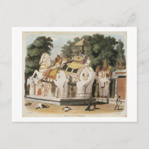 Die Einheimischen ehren ihren Herrscher, der von T Postkarte