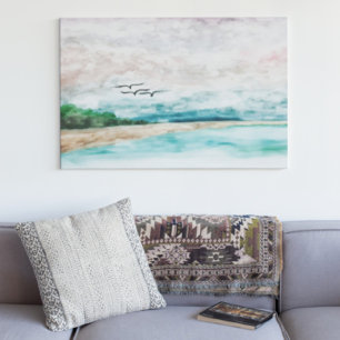 Die Einheit der Erde und die Wasser-Misty-Landscha Leinwanddruck